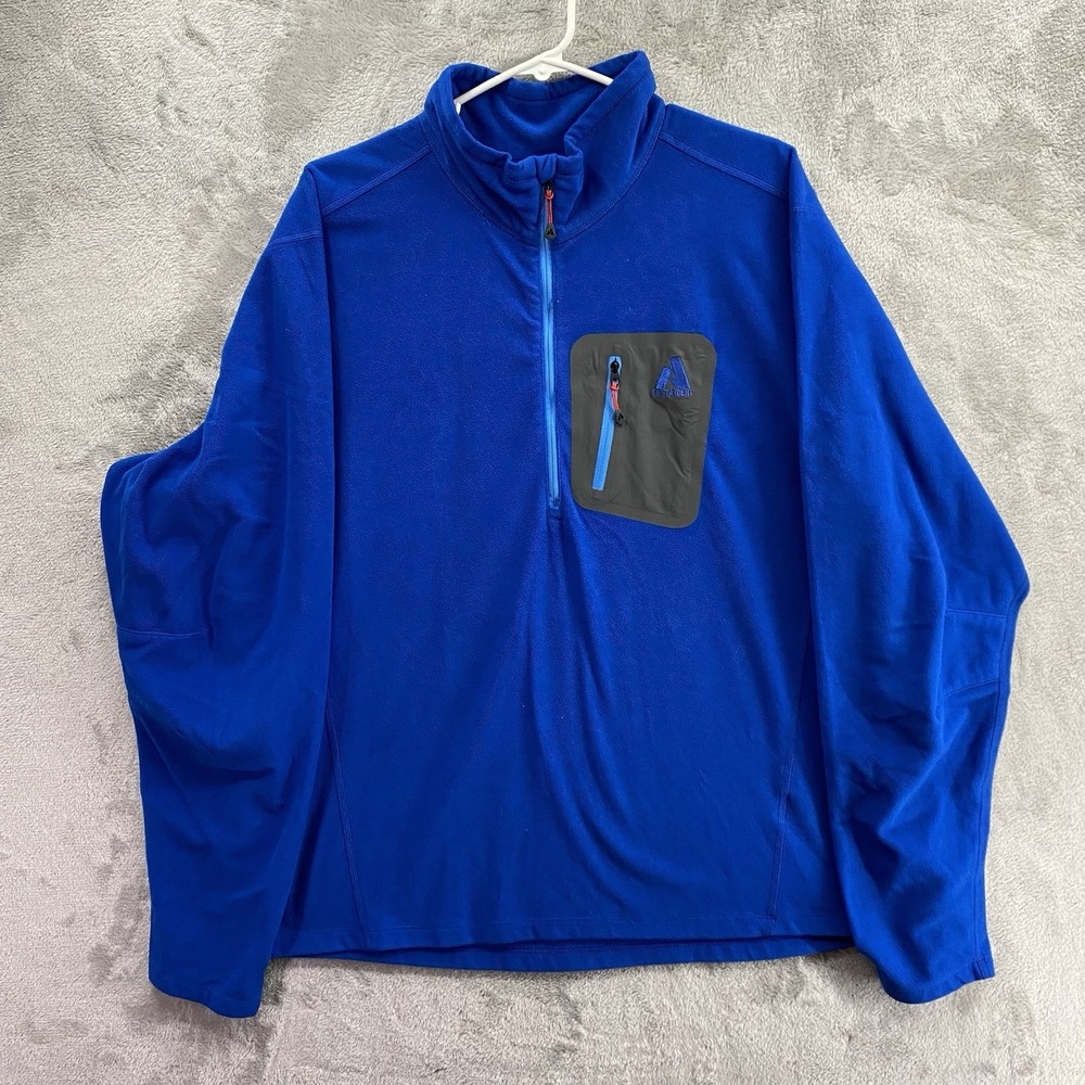 Eddie Bauer Men's First Ascent 1/4 Zip Fleece Pullover Blue Size 2XL